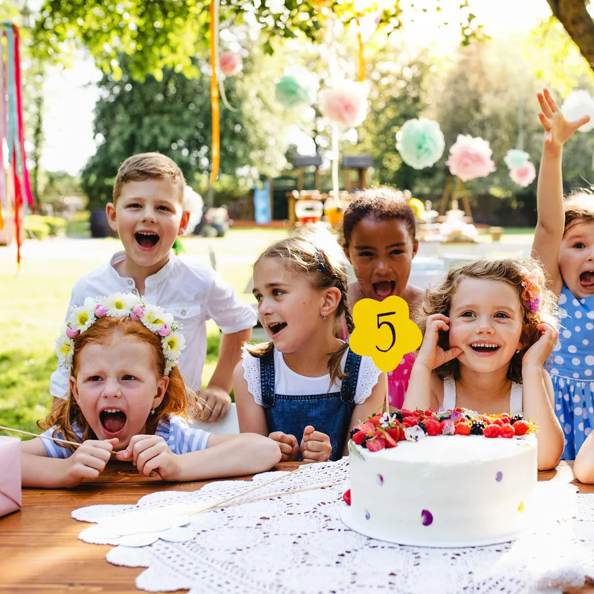 Kids celebrating